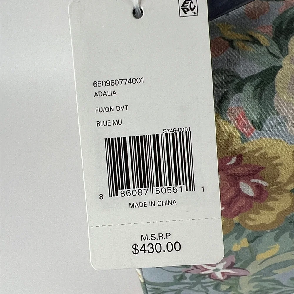 Ralph Lauren Adalia Duvet Cover Full Queen Blue Pink Floral Cottage Style NEW